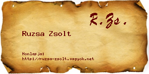 Ruzsa Zsolt névjegykártya